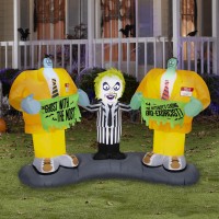 Gemmy Halloween Inflatable Beetlejuice Scene  5 Ft Tall  Multi