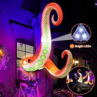 Goosh 5.5 Ft Halloween Inflatables Octopus Outdoor Decorations Blow Up Yard With Octopus Tentacles Built-In Leds For Window Car Outdoor Party Decor