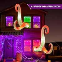 Goosh 5.5 Ft Halloween Inflatables Octopus Outdoor Decorations Blow Up Yard With Octopus Tentacles Built-In Leds For Window Car Outdoor Party Decor