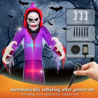 Fanshunlite Halloween Giant Inflatable Led Light Large Blow Up Yard Decorations For Home Garden Family Prop Lawn Holiday Indoor Decor  9Ft Halloween Grim Reaper