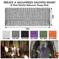 Legigo 12 Pack Halloween Creepy Cloth 30 X 72 Inch Spooky Scary Gauze For Halloween Party Supplies Home Wall Doorway Outdoor