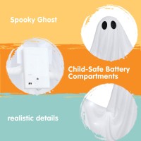 Joyin Halloween Hanging Light Up Ghost With Spooky White Led Light 47 White Hanging Ghosts Halloween Hanging Decoration For