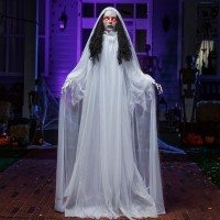 Joyin 67 Halloween Decorations Outdoor Life Size Animatronics Bride Decor Soundactived Halloween Party Decoration With Creep