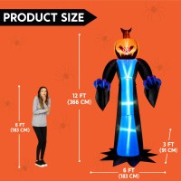 Joiedomi 12 Ft Tall Halloween Inflatables Outdoor Decorations Inflatable Halloween Decor Outdoor Scary Halloween Decorations I