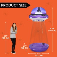 Joiedomi Halloween Inflatable Ufo Decoration 9 Ft Tall Giant Halloween Blow Ups Ufo Halloween Decorations With Builtin Leds Fo