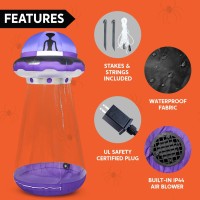 Joiedomi Halloween Inflatable Ufo Decoration 9 Ft Tall Giant Halloween Blow Ups Ufo Halloween Decorations With Builtin Leds Fo