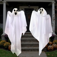 Joyin 2 Packs 275 Halloween Decoration Hanging Ghosts Outdoor Halloween Hanging Ghost Decor Cute Flying Hanging Ghosts For