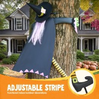 Joyin 60 Halloween Crashing Witch Decorations Outdoor With Pink Hair Halloween Crashing Witch Into Tree Decoration For Indoor