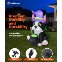 Holidayana Halloween Inflatables 5Ft Witch Dog Large Halloween Inflatable Outdoor Decorations Inflatable Halloween Blow Ups P