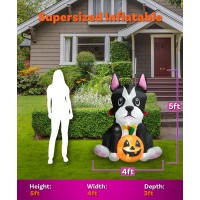 Holidayana Halloween Inflatables 5Ft Vampire Dog Large Halloween Inflatable Outdoor Decorations Inflatable Halloween Blow Ups