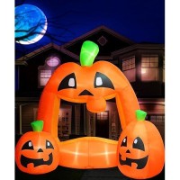 Holidayana Halloween Inflatables 7Ft Pumpkin Photo Booth Large Halloween Inflatable Outdoor Decorations Inflatable Halloween B