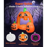 Holidayana Halloween Inflatables 7Ft Pumpkin Photo Booth Large Halloween Inflatable Outdoor Decorations Inflatable Halloween B