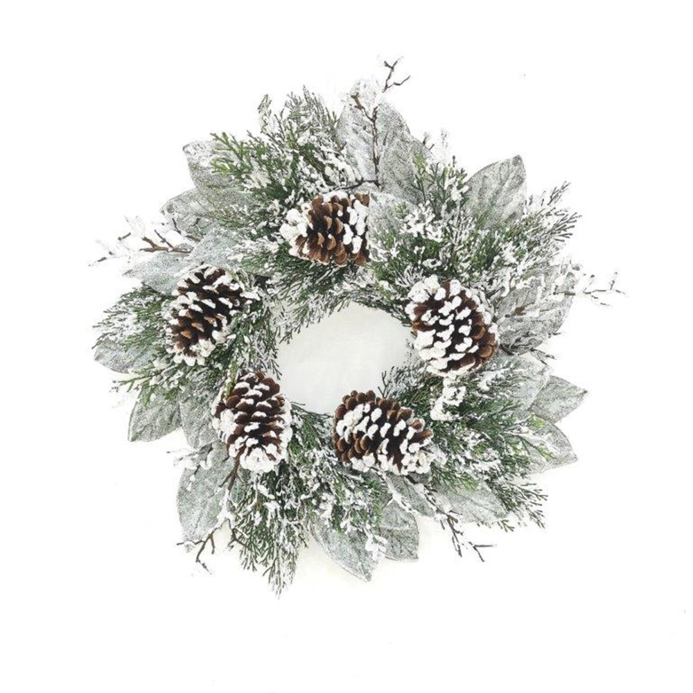 Cedar And Magnolia Leaf Wreath 22D