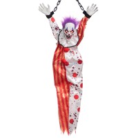 Hollyhome Halloween Animated Hanging Clown With Glowing Eyes Creepy Sound And Shaking Body Halloween Decorations Outdoor Scary H