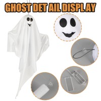 4 Pack Halloween Hanging Ghosts 275 Inch With Light Up Ghost Kit For Indoor Outside Ornaments Spooky Yard Tree Halloween Deco