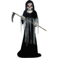 Haunted Hill Farm Motionactivated 85Ft Tall Ginormous Reaper Plugin Talking Scare Prop Animatronic With Spooky Sound Effec