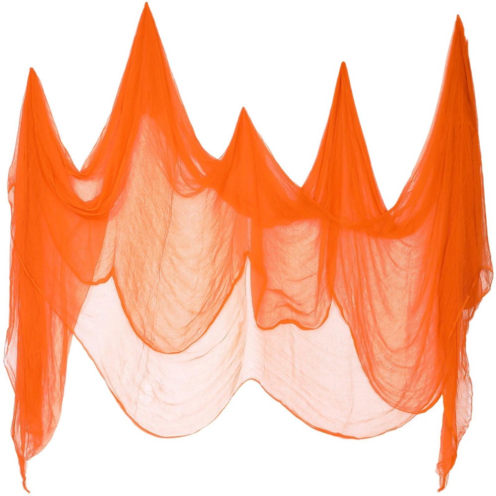 Boao 85 X 197 Inch Halloween Cheesecloth Cheese Cloth Roll For Crafts Large Orange Cotton Muslin Gauze Fabric For Party Decorati