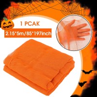 Boao 85 X 197 Inch Halloween Cheesecloth Cheese Cloth Roll For Crafts Large Orange Cotton Muslin Gauze Fabric For Party Decorati