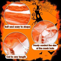 Boao 85 X 197 Inch Halloween Cheesecloth Cheese Cloth Roll For Crafts Large Orange Cotton Muslin Gauze Fabric For Party Decorati