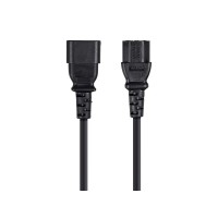 Monoprice Extension Cord Iec 60320 C14 To Iec 60320 C13 10 Amp 1250 Watt 3Prong Svt 18Awg 3 Feet Black 1 Pack