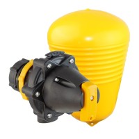 Jobe Valves Jmfv0100Dlt Megaflow Trough Valve 200Lmin 150Psi Detach Base Long Tail 1 Npt Inlet Yellowblack