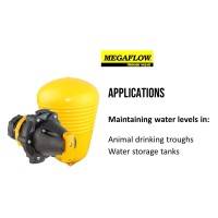 Jobe Valves Jmfv0100Dlt Megaflow Trough Valve 200Lmin 150Psi Detach Base Long Tail 1 Npt Inlet Yellowblack