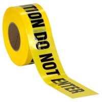 Caution Do Not Enter Barricade Tape Halloween Decoration Party Tape High Contrast For Great Readability Striking Yellow Tape