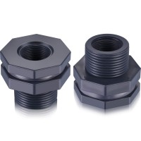 Outus 2 Pieces Pvc Bulkhead Fitting For Rain Barrels Aquariums Water Tanks 34 Inch