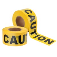 Goldblatt Caution Tape 2 Pack Yellow Caution Tape Roll 3 Inch X 1000 Feet Warning Safety Tape With Bold Black Font For Constr