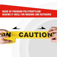 Goldblatt Caution Tape 2 Pack Yellow Caution Tape Roll 3 Inch X 1000 Feet Warning Safety Tape With Bold Black Font For Constr