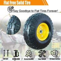 4103504 Tire And Wheel 10 Flat Free Solid Tire Wheel With 58 Bearings 21 Offset Hub For Gorilla Cart Garden Carts Do