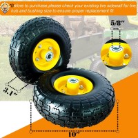 4103504 Tire And Wheel 10 Flat Free Solid Tire Wheel With 58 Bearings 21 Offset Hub For Gorilla Cart Garden Carts Do