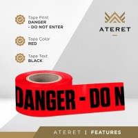 Ateret Premium Danger Do Not Enter Tape 3-Pack 3 Inch X 1000 Feet  Hazard Safety Tape  Construction Tape For Danger/Hazardous Area  Ideal Use For Halloween Decorations  Party  Work-Site