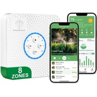 Imolaza Smart Sprinkler Controller Evapotranspiration Master 8 Zones Wifi Irrigation Controller With Automated Watering And App