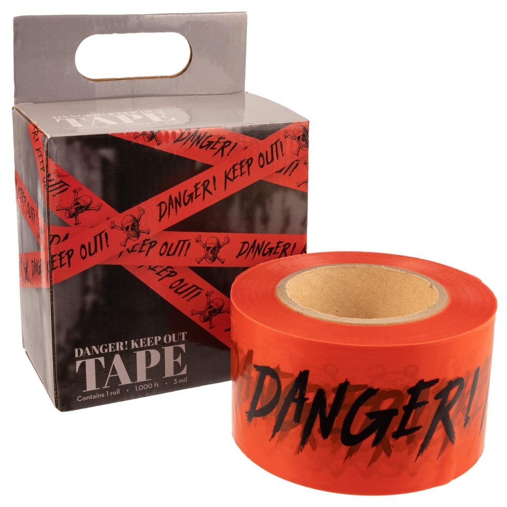 Caution Police Or Biohazard High Visibility Tape 1000 Ft Halloween Decoration Tape For Haunted Houses Yard D Cor Parties