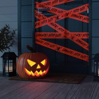 Caution Police Or Biohazard High Visibility Tape 1000 Ft Halloween Decoration Tape For Haunted Houses Yard D Cor Parties