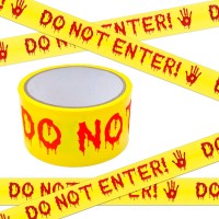 Halloween Decorations Caution Tape Do Not Enter Yellow Scary Caution Tape Roll 48Cm25M Hazard Warning Tape Indoor Barricade Sa