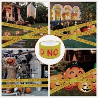 Halloween Decorations Caution Tape Do Not Enter Yellow Scary Caution Tape Roll 48Cm25M Hazard Warning Tape Indoor Barricade Sa