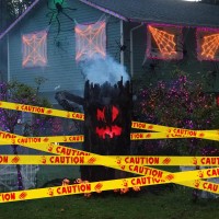 Halloween Decorations 2In X 82Ft Halloween Decorations Indoor Caution Warningtape For Halloween Decor Spooky Outside Safety Bar