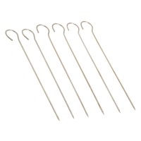 Regency Wraps Stainless Steel Multiuse Skewers For Meat And Poultry Trussing 45 Inch Pack Of 6 Silver