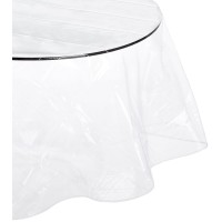 Carnation Home Fashions Ovalshaped Vinyl Tablecloth Protector 54 By 72