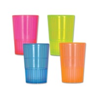 Neon Shot Glasses Asstd Colors 8Pkg