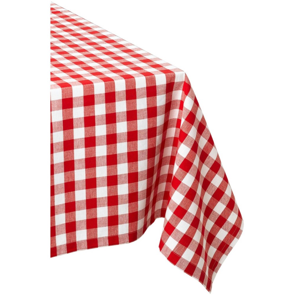 Dii Redwhite Checkers Tablecloth