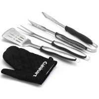 Cuisinart Cgs134Bl Grilling Tool Set With Grill Glove Black 3Piece