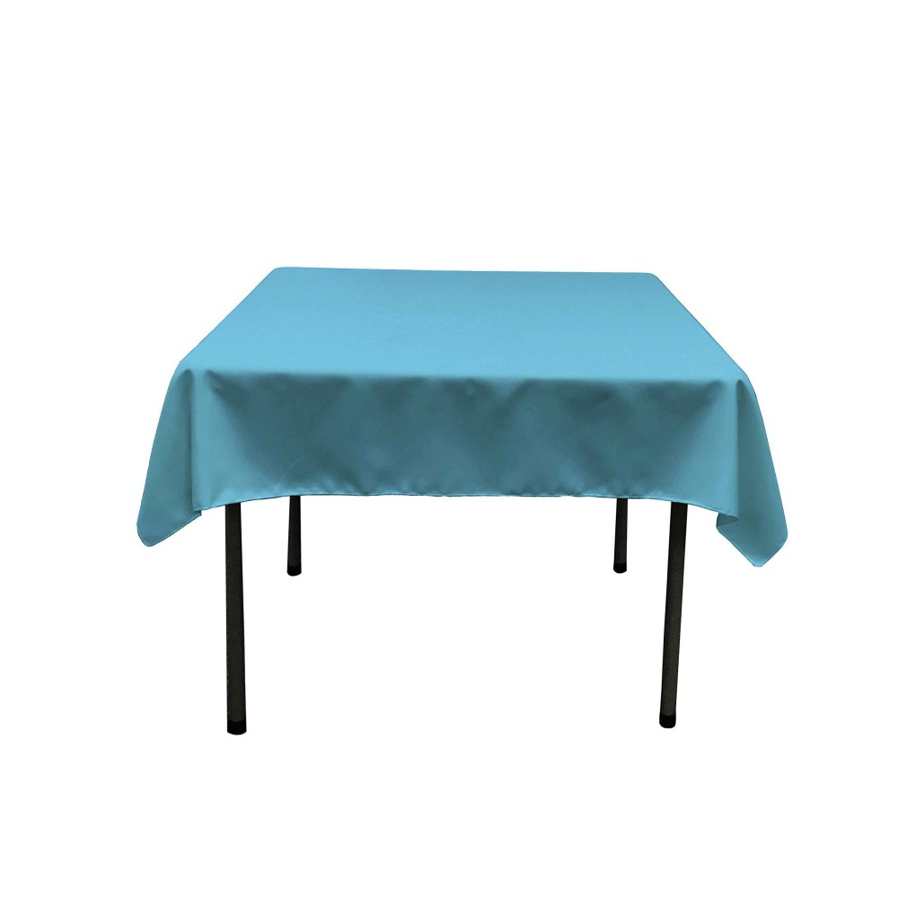 La Linen Polyester Poplin Washable Square Tablecloth Stain And Wrinkle Resistant Square Table Cover 52X52 Fabric Table Cloth S