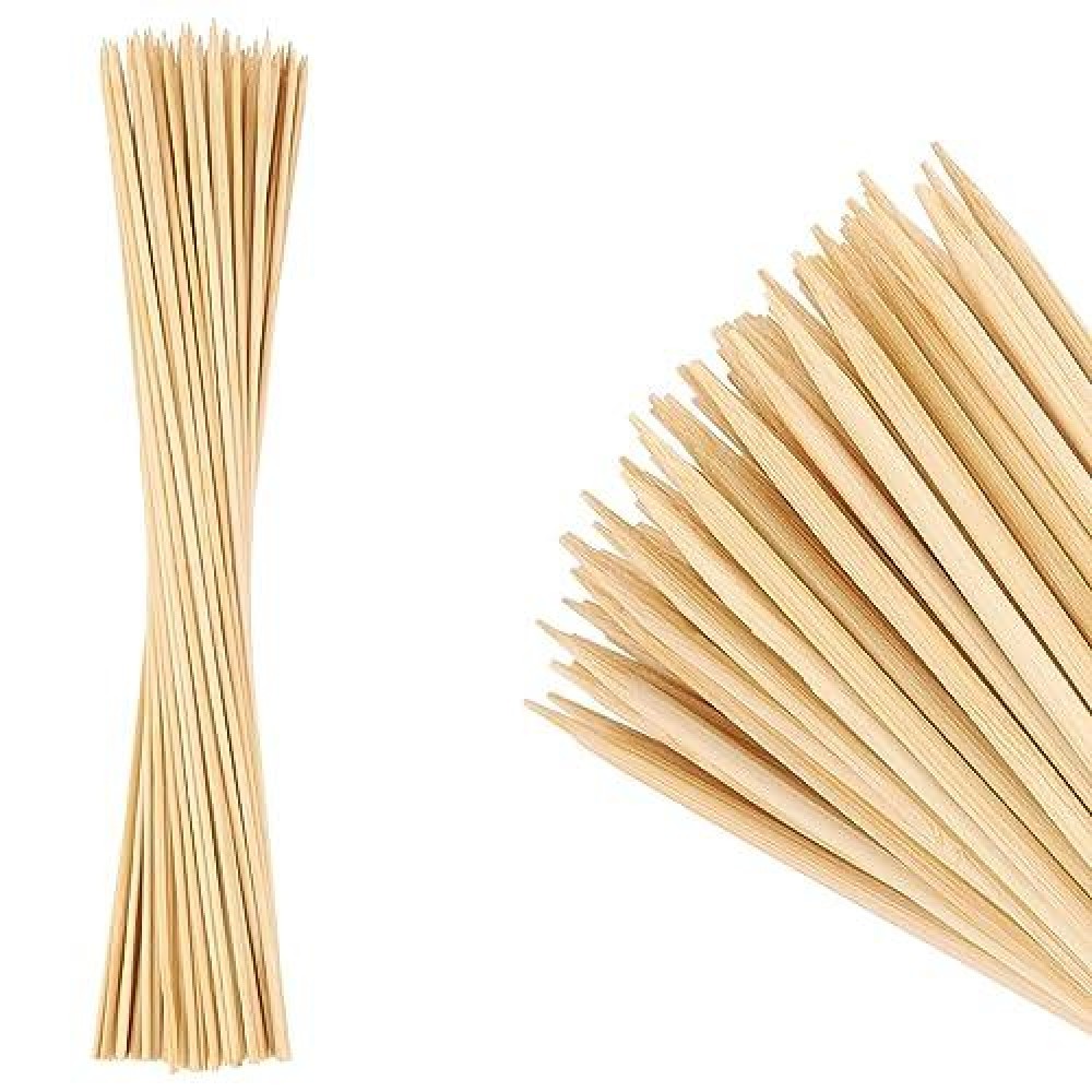 Mallome Bamboo Skewers 30 Inch 100 Pcs Marshmallow Roasting Sticks 5Mm Thick Long Wooden Heavy Duty Hot Dog Smores Apple Can