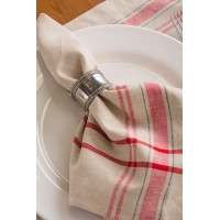 Dii Red French Stripe Tablecloth