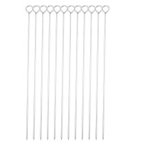 Honshen 12 Inch Barbecue Skewers Stainless Steel Bbq Skewers Shish Kebab Kabob Skewers 12Pcs