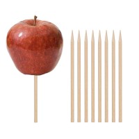 Hansgo Wooden Candy Apple Skewer Sticks 6Mm 525Inch Natural Skewers Bbq Caramel Apple Sticks Cotton Candy Stick Rock Candy Sti