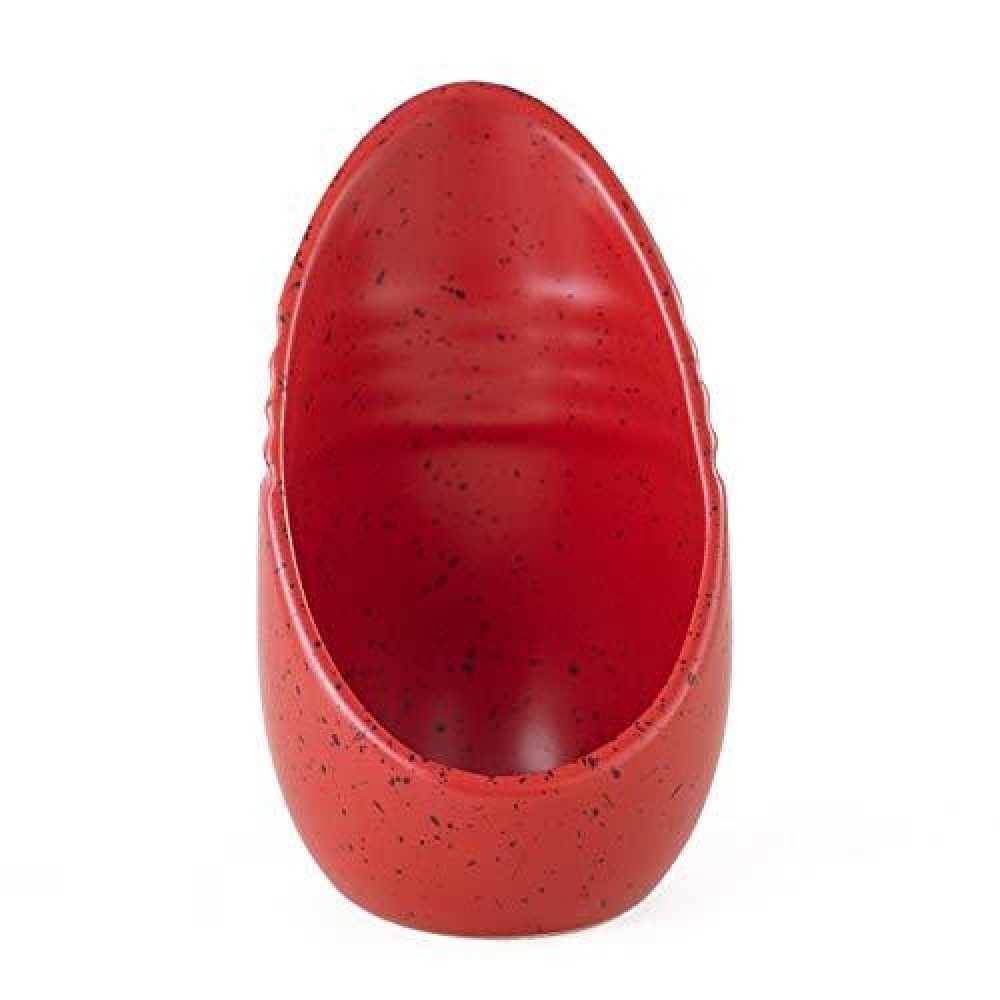 Speckled Earthenware Spoon Rest for Kitchen Stoves and Countertops Barn Red